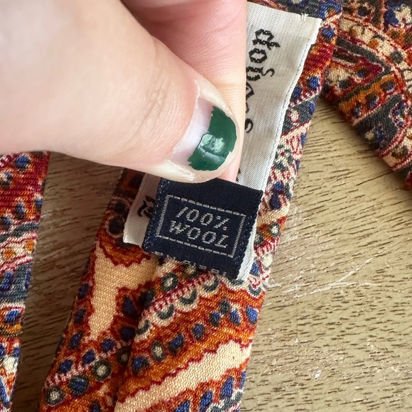 Vintage 1970's Polo Ralph Lauren Wool Paisley Tie - Picture 10 of 11